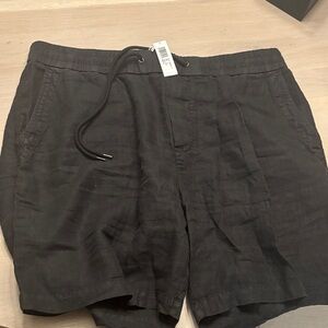James Perse relaxed fit Black Linen Men Shorts - size 3
